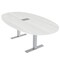 Skutchi Designs 45.25 in W, 84 in L, 29 in H, Engineered Wood Top, White HAR-BOVL-46X84-T-ELEC-WHCYPRESS - alternate 1